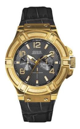 Годинник чоловічий Guess W0040G4  спортивний, круглий, чорний та гарантією 24 місяці
