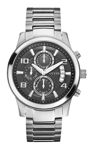 Годинник чоловічий Guess W0075G1 класичний, круглий, чорний та гарантією 24 місяці