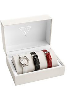 Годинник жіночий Guess W0092L1 класичний, круглий, білий з камінням та гарантією 24 місяці