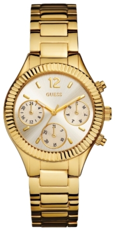 Женские часы GUESS W0323L2 спортивные, круглые, перламутр и гарантией 24 месяца
