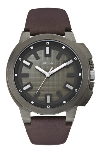 Годинник чоловічий GUESS W0382G2 fashion, круглий, коричневий та гарантією 24 місяці