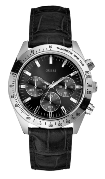 Годинник чоловічий Guess W12004G1 класичний, круглий, чорний та гарантією 24 місяці
