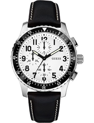 Годинник чоловічий Guess W14546G1 спортивний, круглий, білий та гарантією 24 місяці