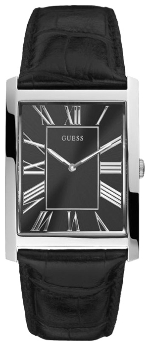 Часы GUESS W65016G1 классические, прямоугольные, черные и гарантией 24 месяца